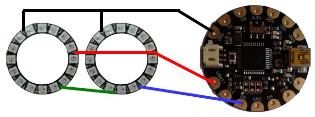 Connexi&oacute; de NeoPixel Rings